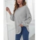 thumbnail image 3 of Top Femenino, Cuello Redondo, Amigable Con La Piel, Dobladillo Suelto, Camiseta Larga Para Mujer, Cómoda Para La Oficina Para Acampar ANGGREK  Otros, 3 of 5