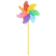 thumbnail image 1 of Uxcell 1 Set Wind Spinner - 19.3 Inch Pinwheels para el jardín y el patio, aplicable a la decoración del jardín (molino de viento de puntos coloridos), 1 of 1