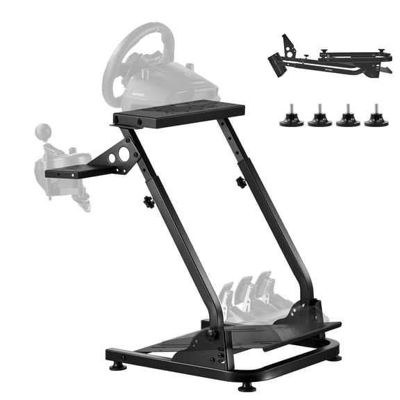 VEVOR Racing Wheel Stand, Adjustable & Foldable Simulator Stand for Logitech G29 G27 G920 G923, Thrustmaster T300RS T300GT T248 TS-PC TSXW Gaming Cockpit,Pedals Simulator NOT Included