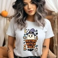 thumbnail image 2 of Resting Witch Face Ghost T-Shirt | Funny Unisex Spooky Outfit, Azalea, Size XL, 2 of 6