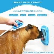 Aquapaw Premium XL Licking Mat with Suction Cups | Dog Must Haves - Non-Slip Slow Feeding Mat for Food, Treats & Peanut Butter | Bathing Supplies - Anxiety Relief & Boredom Reducer | Lick Pad - Blue