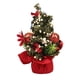 thumbnail image 5 of Árbol de Navidad en miniatura de mesa, adornos de Navidad simulados de 7,87 pulgadas rojo, 5 of 9
