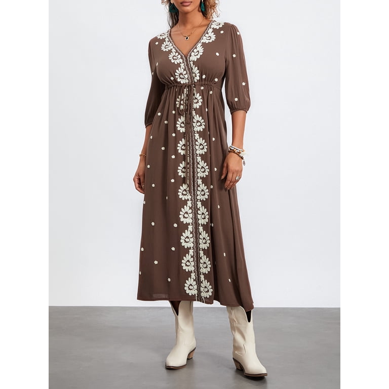 green emerald velvet dress Women Mexican Dress Off Shoulder Floral Embroidered Long Maxi Dress Summer  Beach Party Cinco de Mayo Dresses Black S at Amazon Women's Clothing store
