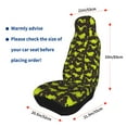 thumbnail image 4 of Pofeuu Cute Cartoon Dinosaurs Green Silhouette Pattern Print Automotive Car Seat Covers Flat Cloth Full Set Seat Covers,Car Seat Covers front seats for Cars Trucks and SUVs(Two packs), 4 of 7