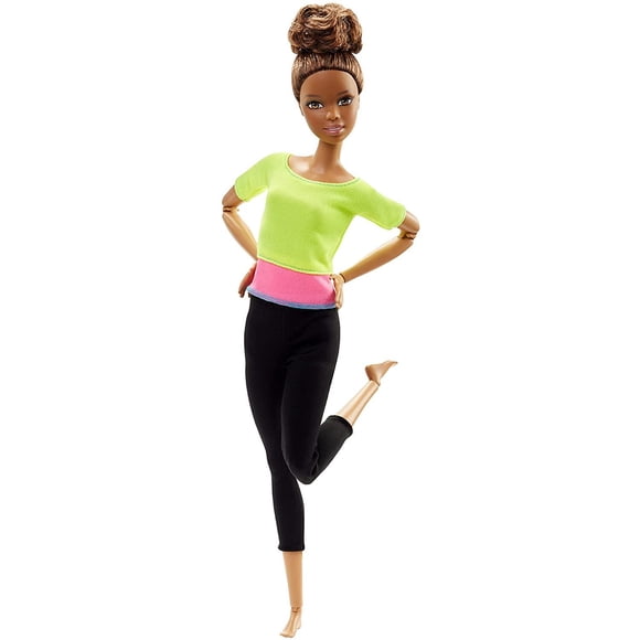 Muñeca Barbie Made to Move top amarillo-rosa