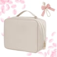 thumbnail image 1 of Neceser con Múltiples Compartimentos XINYU Bolsa de Maquillaje Portátil Beige, 1 of 7