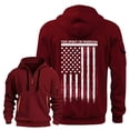 thumbnail image 1 of MHFRRA Sudadera con Capucha de Manga Larga con Estampado de Tendencia y Media Cremallera y Bolsillo para Hombre Vino, 1 of 2