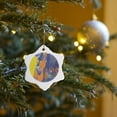 thumbnail image 7 of 3drose, Dalis Surrealism Painting Scene in a Cabaret in Madrid, 3 inch Snowflake Porcelain Ornament, 7 of 7