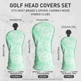 thumbnail image 2 of Golf Club Head Covers for Woods Driver Fairway Hybrid with Interchangeable Number Tag 1 3 5 Premium Leather Headcovers for Women MenG, 2 of 7