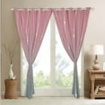 thumbnail image 3 of Erosebridal Pink Gradient Curtains Grey Ombre Blackout Curtains, Rainbow Watercolor Curtains & Drapes Geometric Wave Window Treatments, Abstract Lines Bedroom Curtains Home Decorations, 3 of 5