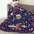 thumbnail image 6 of Honeii Happy Mardi Gras Print Fleece Blanket - Throw Blanket for Bed, Sofa, Couch, Camping, and Travel , Microplush Ultra Soft Warm Blanket-50"x40", 6 of 7