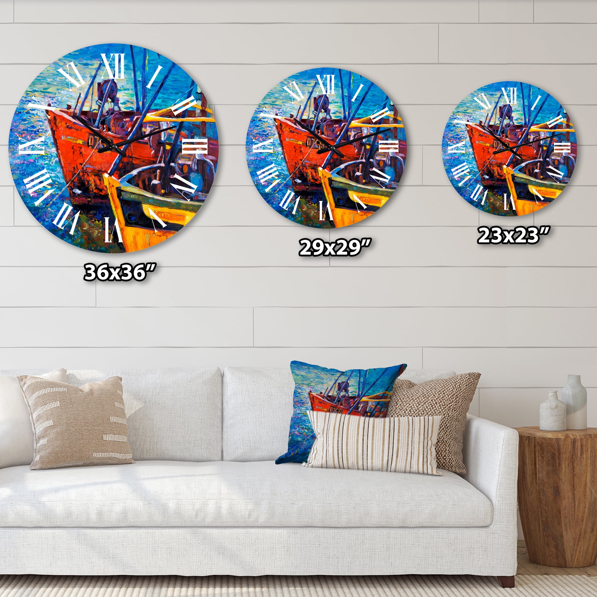 Designart 1 in Coastal Wall Clock