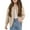 Khaki, variant on Girls Bomber Jacket Zip Up Casual Loose Jacquard Coat Lightweight Trendy Varsity Jacket Fall Outerwear with Pockets