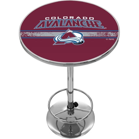 NHL Chrome Pub Table, Colorado Avalanche NHL Chrome Pub Table, Colorado Avalanche