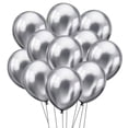 thumbnail image 1 of Balloons Ztikug, látex metálico plateado, 12 pulgadas, 50 unidades, 1 of 6