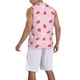 thumbnail image 2 of Sikiie Strawberry Floral Basketball Jersey Reversible Men's Mesh Athletic Sports Shirts Training Practice S-4XLX-Large, 2 of 6