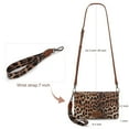 thumbnail image 5 of Wrangler Womens Wristlet Wallet RFID Blocking Bifold Clutch Credit Card Holder Purse with Crossbody Strap, Leopard-Brown, 5 of 7