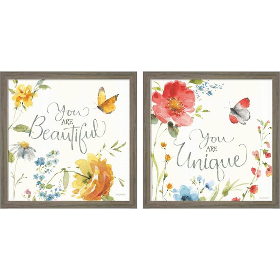 Great Art Now Shine Bright D by Lisa Audit, 2 Piece Framed Art Set Each 13"W x 13"H