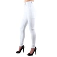 thumbnail image 2 of Red Fox Women & Junior White High Waist Skinny Jeans Super Stretch Denim Comfort with 5 Pockets, 2 of 7