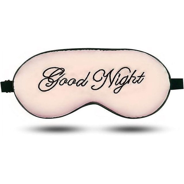 Silk Eye Sleep Mask Adjustable Strap, Comfortable & Soft Eye Mask Satin Eye Mask, Blindfold Eyeshade for Men & Women for A Full Night's Sleep (Pink Go