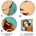 thumbnail image 3 of Designart "Pop Art Woman Portrait from the 1950s I" Celebrity Metal Wall Art Prints, 3 of 5