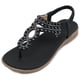 thumbnail image 4 of Sandalias de estilo bohemio para mujer Sandalias antideslizantes con purpurina a la moda para la playa de verano, 4 of 9