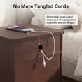 thumbnail image 5 of Homall Farmhouse Nightstand 1 Piece with Shelf and Barn Door Wood Modern Beside Tables for Bedroom Living Room, Dark Brown, 5 of 7