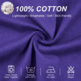 thumbnail image 5 of EA'S SECRET 100% Cotton Mens Robe Lightweight Long Kimono Bathrobe with Pockets Cozy Knit Spa Robes Breathable Shower Bath Robes(Purple,XL), 5 of 11