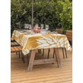 thumbnail image 3 of Outdoor Tablecloth with Umbrella Hole for Patio/Picnic/Party/Camping, Orange Pineapple Waterproof Table Cloth Rectangle Table Cover Washable, Tropical Summer Botanical Fruits (60"x 102"), 3 of 9