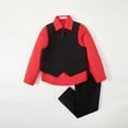 thumbnail image 2 of Toddler and Big Boy'sBoys 4-Piece Formal Suit Includes Vest, Pants, Collared Dress Shirt, and Tie, 2 of 5
