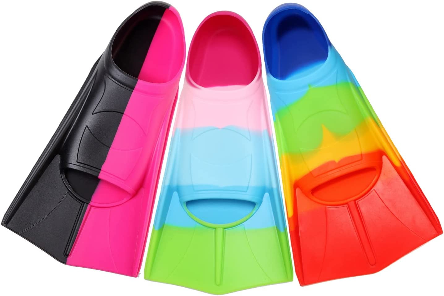 Kids Swim Fins,Short Youth Fins Swimming Flippers for Lap Swimming and