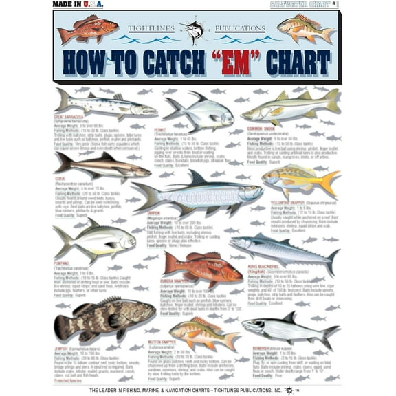 Fishermen's Saltwater Fish Identification Set - Waterproof Quick Reference Guide | Portable & Built to Last | Double-Sided & Easy to Read