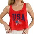 thumbnail image 1 of Gpoecd Débardeurs pour Femmes Grande Taille Été Confortables Mode Col Rond Imprimé Sans Manches Haut Camisole pour Femmes Débardeurs Rouge,m, 1 of 4