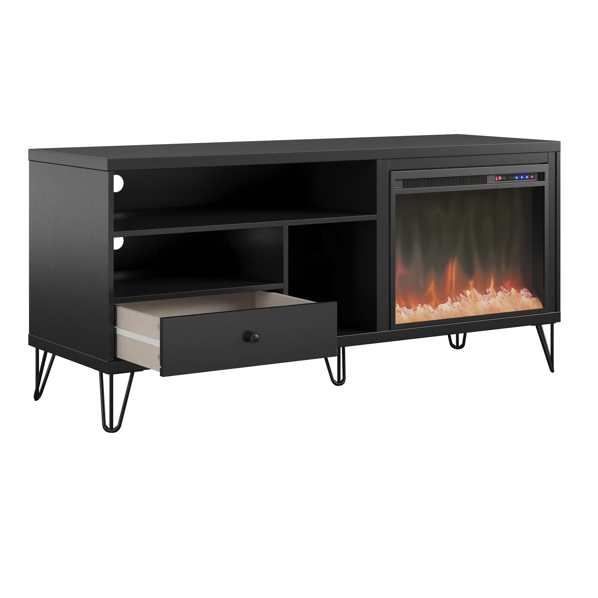 Ameriwood Home Owen Fireplace TV Stand for TVs up to 65", Black