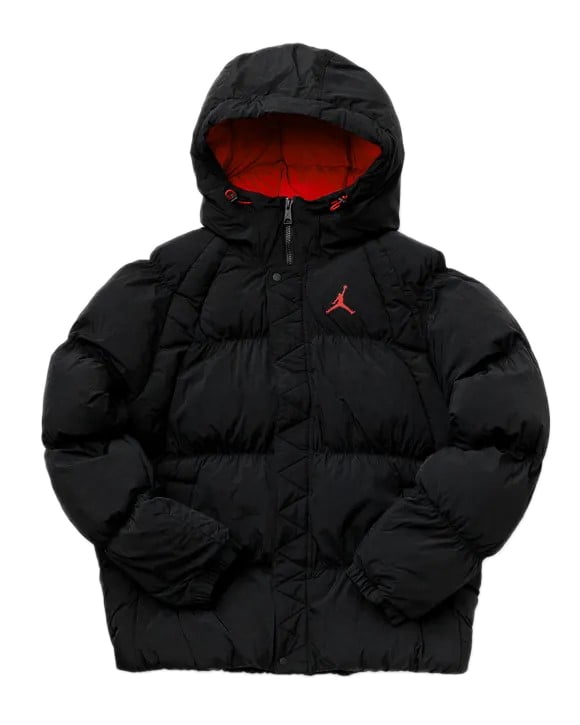 Men's Jordan Black/Fire Red Essential Puffer Jacket (DQ7348 010) - 2XL