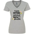 thumbnail image 3 of Inktastic Happy Birthday to the Sweetest Cousin in the World Women's V-Neck T-Shirt, 3 of 5