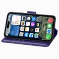 thumbnail image 4 of Butterfly Embossed Wallet Case for Samsung Galaxy A36 5G, PU Leather Flip Cover with Card Holder, Kickstand & Lanyard, Shockproof,,Deep purple,For Galaxy A36 (5G), 4 of 7