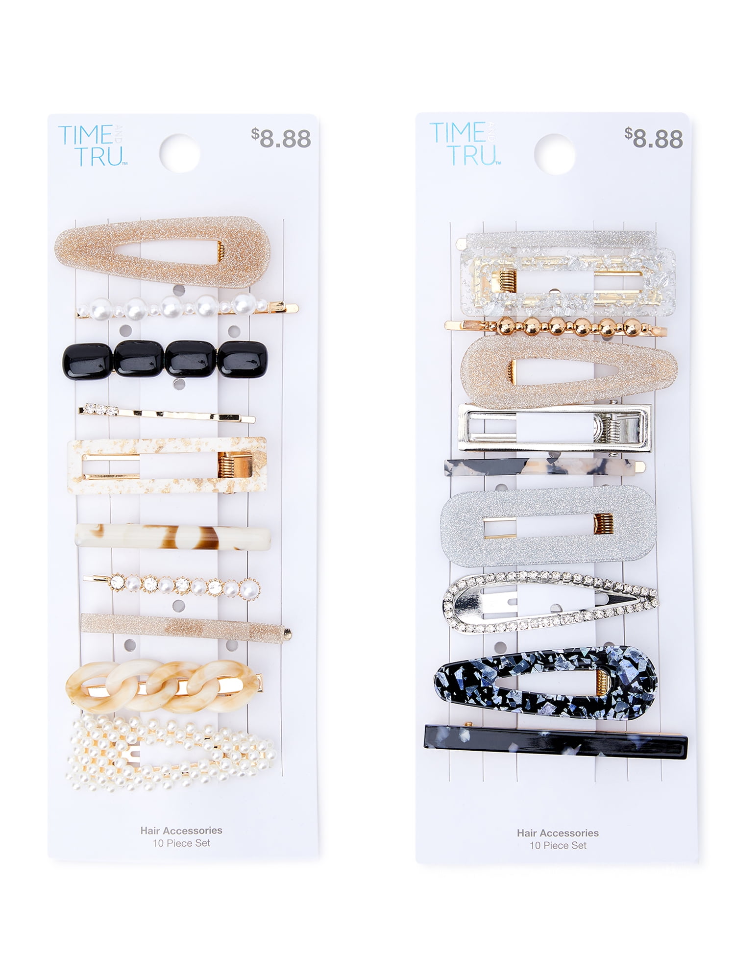 Time and Tru Women’s Hair Clips, 20Pack