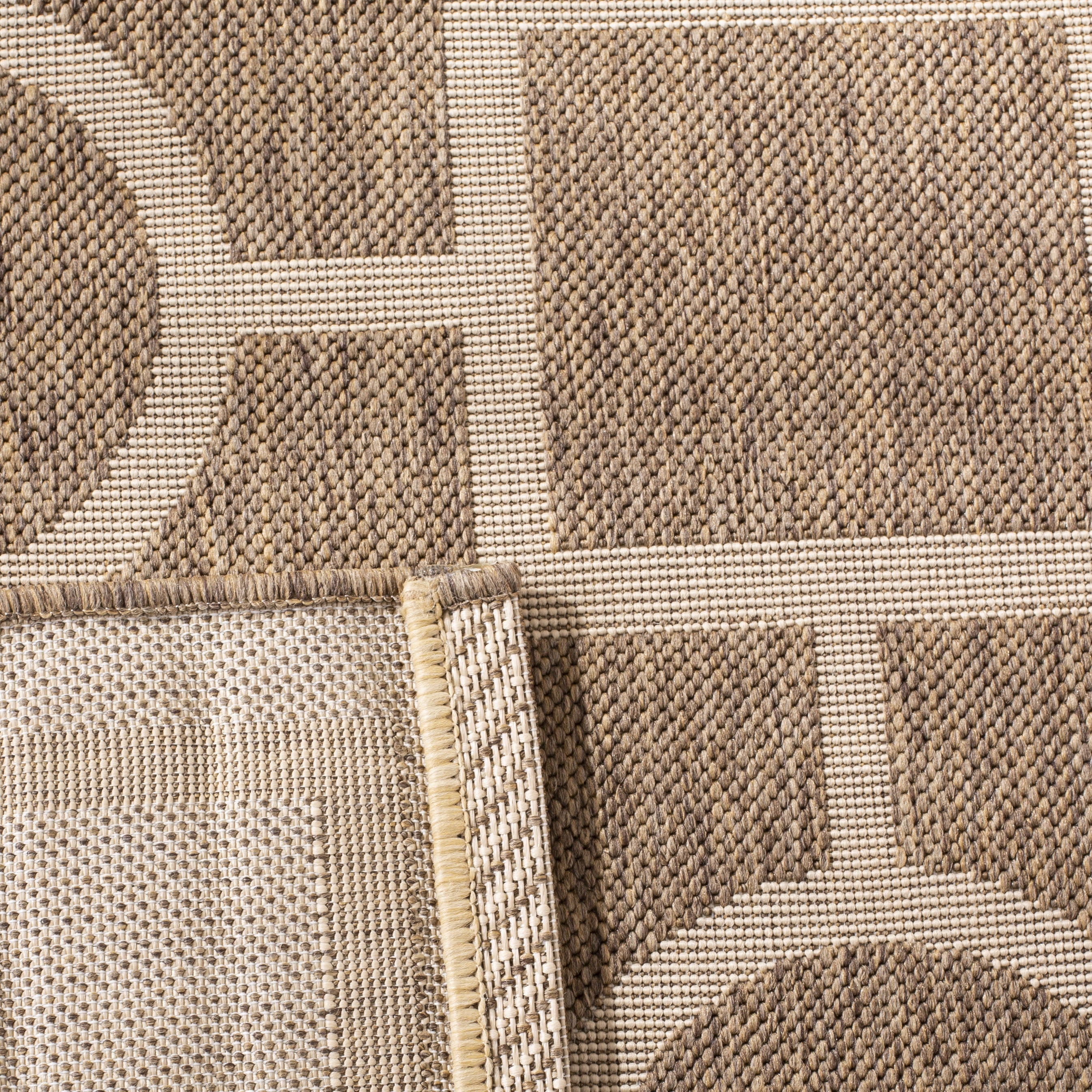 Safavieh Courtyard Archimedes Geometric Indoor/Outdoor Area Rug, Brown/Bone, 5'3" x 7'7"