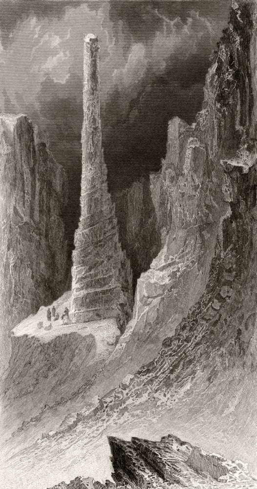 Tennysons Monument From Arctic Explorations In The Years 18535455 By American Explorer Doctor Elisha Kent Kane 1820 To 1857 Volume 1 Published In Philadelphia By Childs And Peterson 1856 Engraved By J