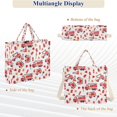 thumbnail image 6 of FORMRS Womens Corduroy Tote Bag Crossbody Shoulder Purse Handbag with Detachable Strap, White Cartoon Fire Truck Pattern, 6 of 7