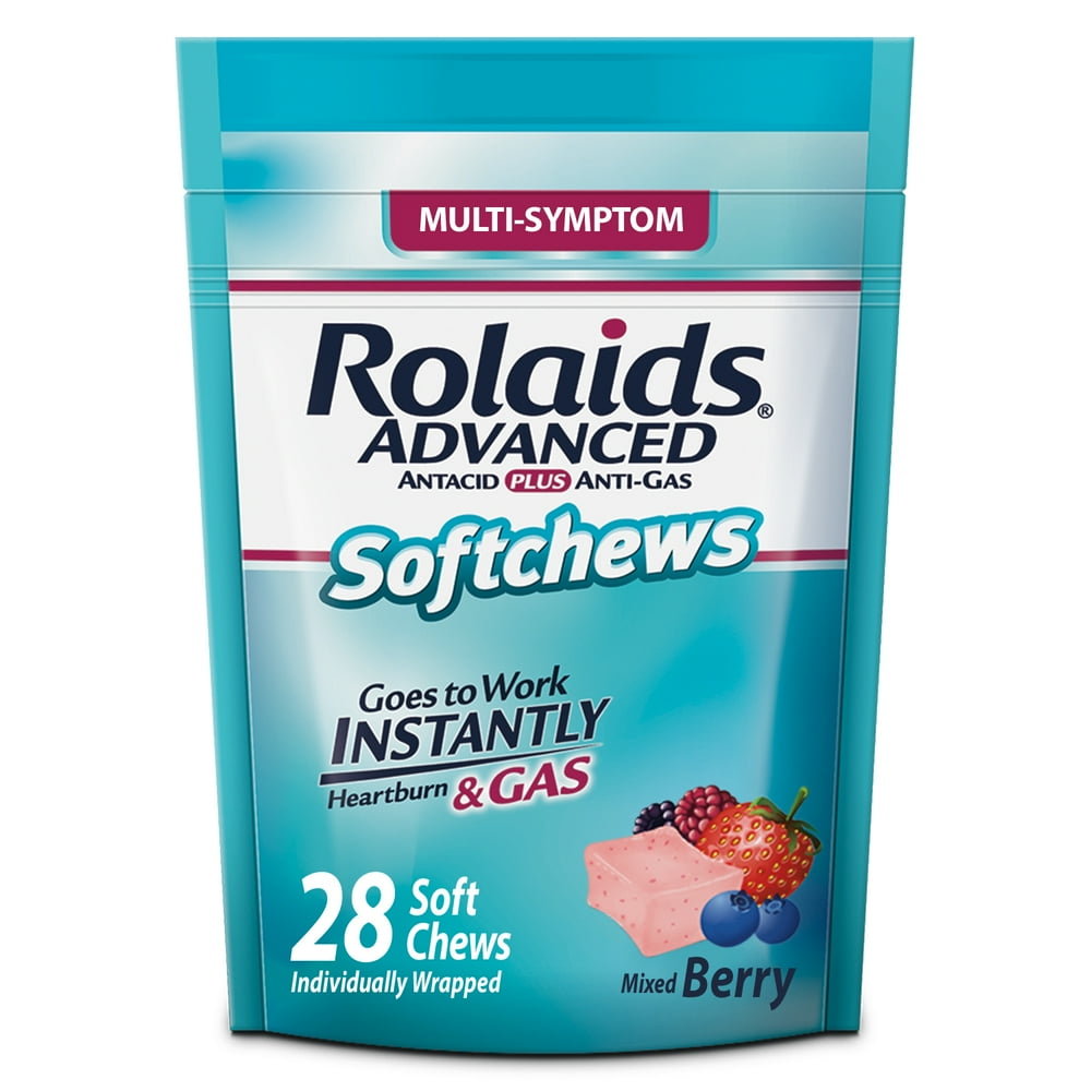 Rolaids Advanced MultiSymptom Softchews (28 Ct, Mixed Berry) Walmart