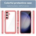 thumbnail image 2 of Feishell Clear Case for Samsung Galaxy S24,Shockproof Hybrid Soft TPU Bumper Anti-Scratch Hard Acrylic Back Transparent Slim Phone Case Cover for Samsung Galaxy S24,Red, 2 of 8