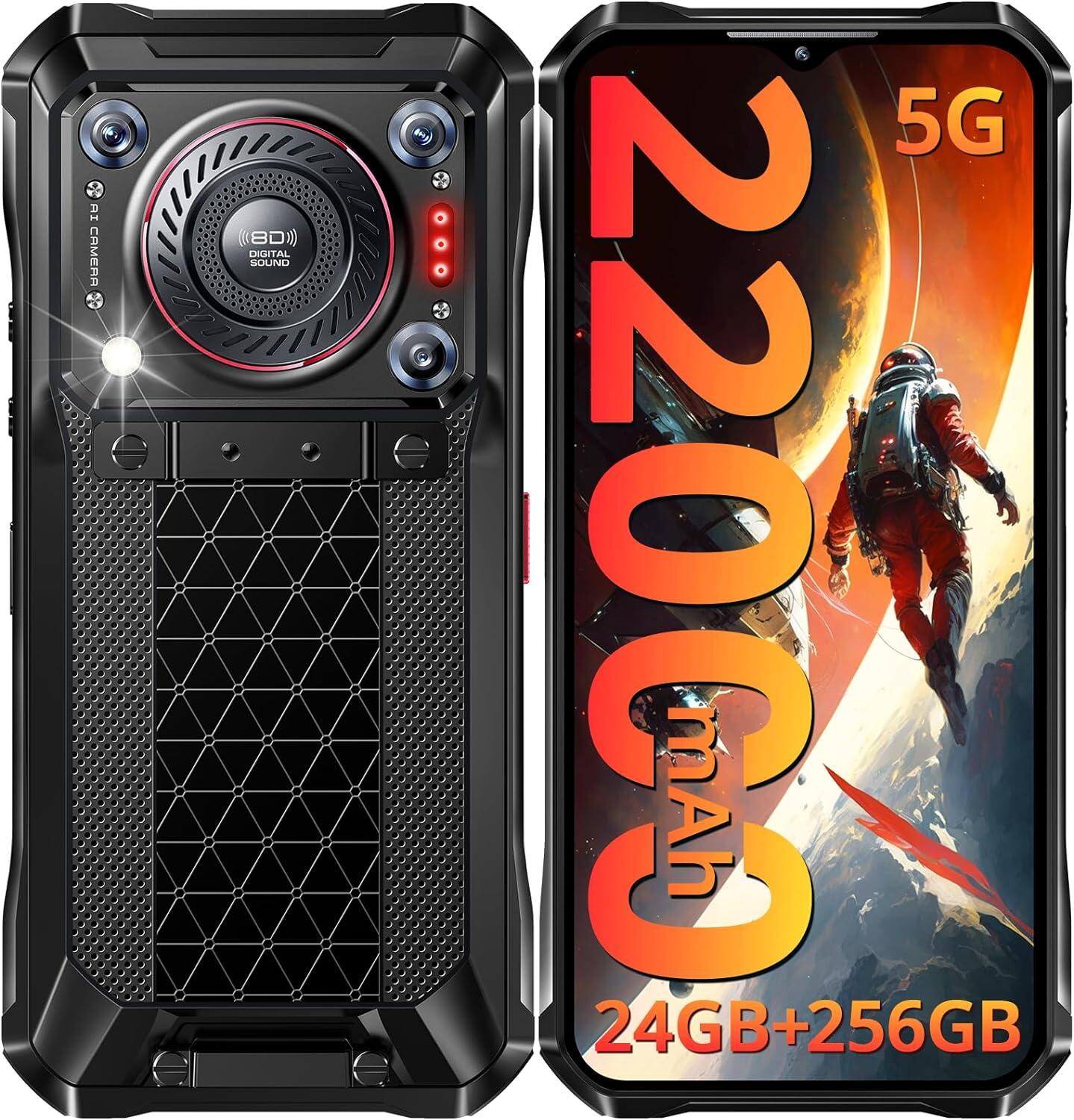 OUKITEL WP33 PRO Rugged Smartphone Dual 5G 22000mAh(33W) 24GB+256GB 64MP OTG/136dB Loudest Speaker