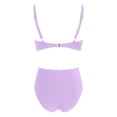 thumbnail image 6 of UJNDER Swimsuits for Women Women's Tankini Set Beach Pool Cover up Hollow Out Bikini Top with Swim Shorts Conservative Women’s Swimwear Purple L, 6 of 6