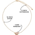 thumbnail image 3 of Humble Chic Rose Gold Druzy Delicate Necklace - Gold Dainty Chain Simple Pendant, 3 of 9
