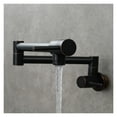 thumbnail image 1 of Brass Chrome Kitchen Faucet Dual Handle Kitchen Tap Wall Mounted Folding Double Handle Single Cold Water Tap ,Easy to Install, 1 of 5