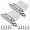 Nickel, variant on 8 Pack (4 Pairs) Brushed Nickel Self Closing Cabinet Hinges, 1/2" Overlay Hinges for Face Frame Kitchen Cabinets, Steel Cabinet Door Hinges with Screws, Modern Replacement Hardware