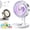 White, variant on 2026 New 3-in-1 USB Desk Fan with Colorful LED Light, Portable Rechargeable Collapsible Fan, Small Desk Fans with 5-Speed & Multi-angle Adjustment for Home Office Desktop (White)