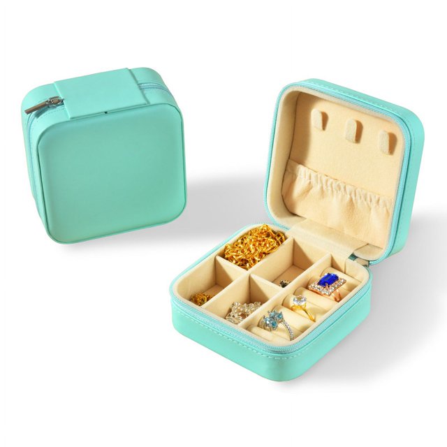Caja de joyería portátil simple, mini caja de almacenamiento de joyas, caja de embalaje de joyería de anillo pequeño de viaje
